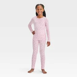 Kids' 2pc 'Leopard' Snuggly Soft Snug Fit Pajama Set - Cat & Jack™ Light Pink 6