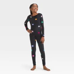 Kids' 2pc 'stars' Snuggly Soft Snug Fit Pajama Set - Cat & Jack™ Black 8