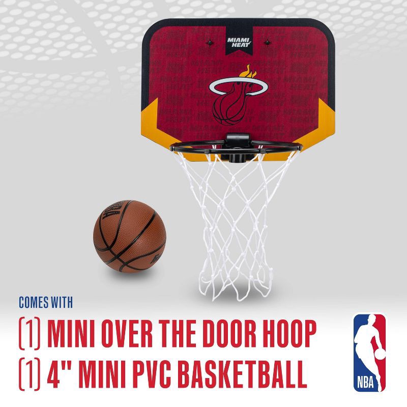 slide 4 of 11, NBA Miami Heat Over The Door Hoop: Toy Sports Set for Kids 3+, 1 ct