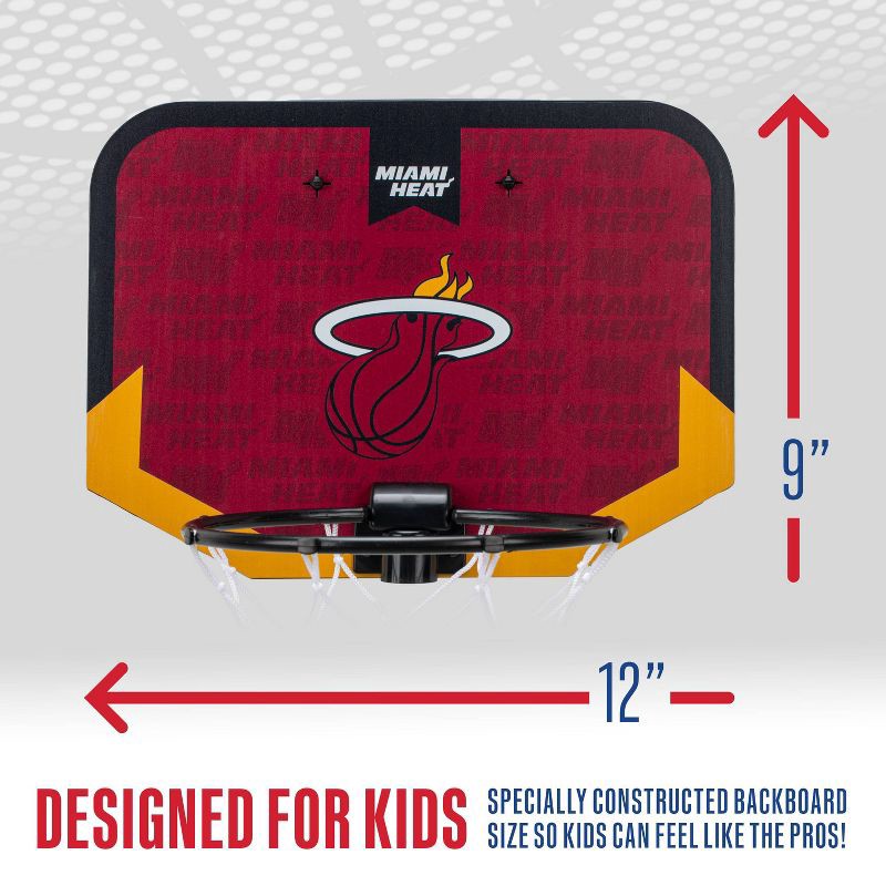 slide 5 of 11, NBA Miami Heat Over The Door Hoop: Toy Sports Set for Kids 3+, 1 ct