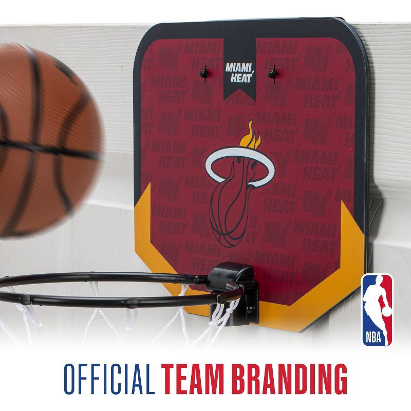 slide 9 of 11, NBA Miami Heat Over The Door Hoop: Toy Sports Set for Kids 3+, 1 ct