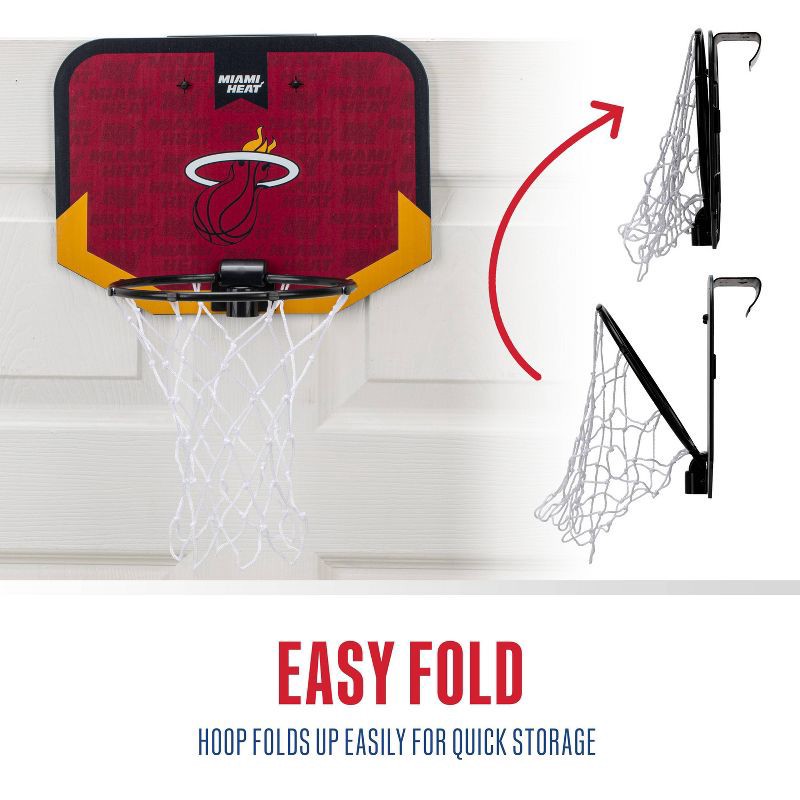 slide 10 of 11, NBA Miami Heat Over The Door Hoop: Toy Sports Set for Kids 3+, 1 ct