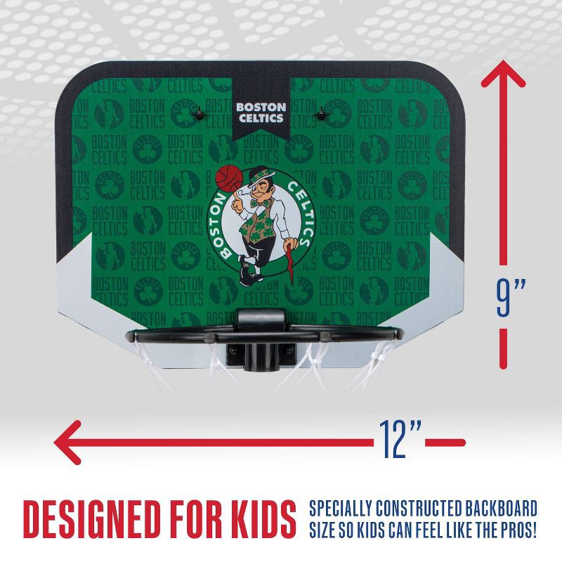 slide 5 of 11, NBA Boston Celtics Over The Door Hoop: Toy Basketball Set for Ages 3+, 1 ct