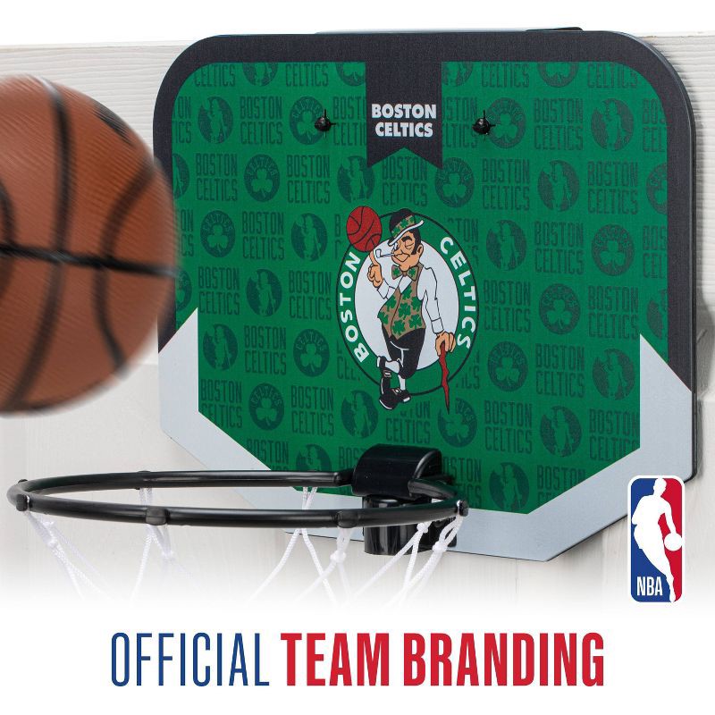 slide 9 of 11, NBA Boston Celtics Over The Door Hoop: Toy Basketball Set for Ages 3+, 1 ct
