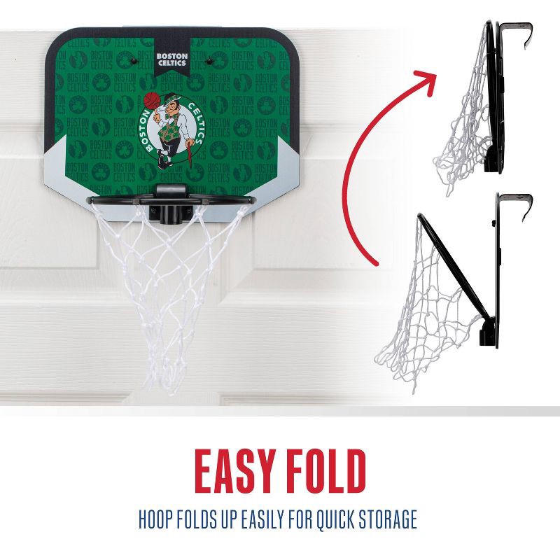 slide 10 of 11, NBA Boston Celtics Over The Door Hoop: Toy Basketball Set for Ages 3+, 1 ct