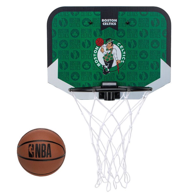 slide 1 of 11, NBA Boston Celtics Over The Door Hoop: Toy Basketball Set for Ages 3+, 1 ct