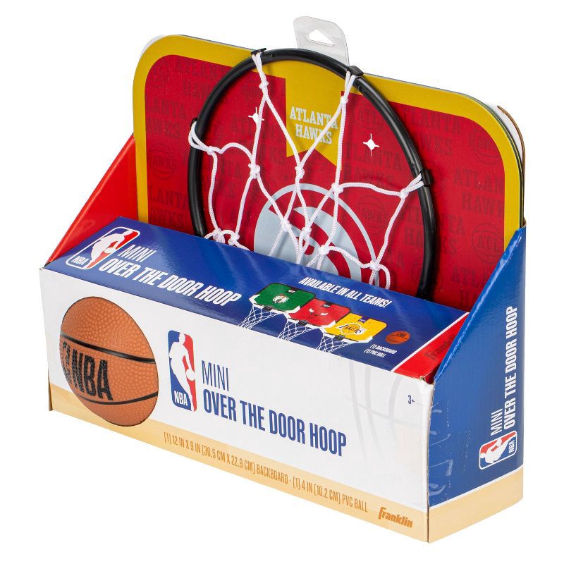 slide 2 of 5, NBA Atlanta Hawks Over The Door Hoop: Toy Basketball Set for Ages 3+, 1 ct
