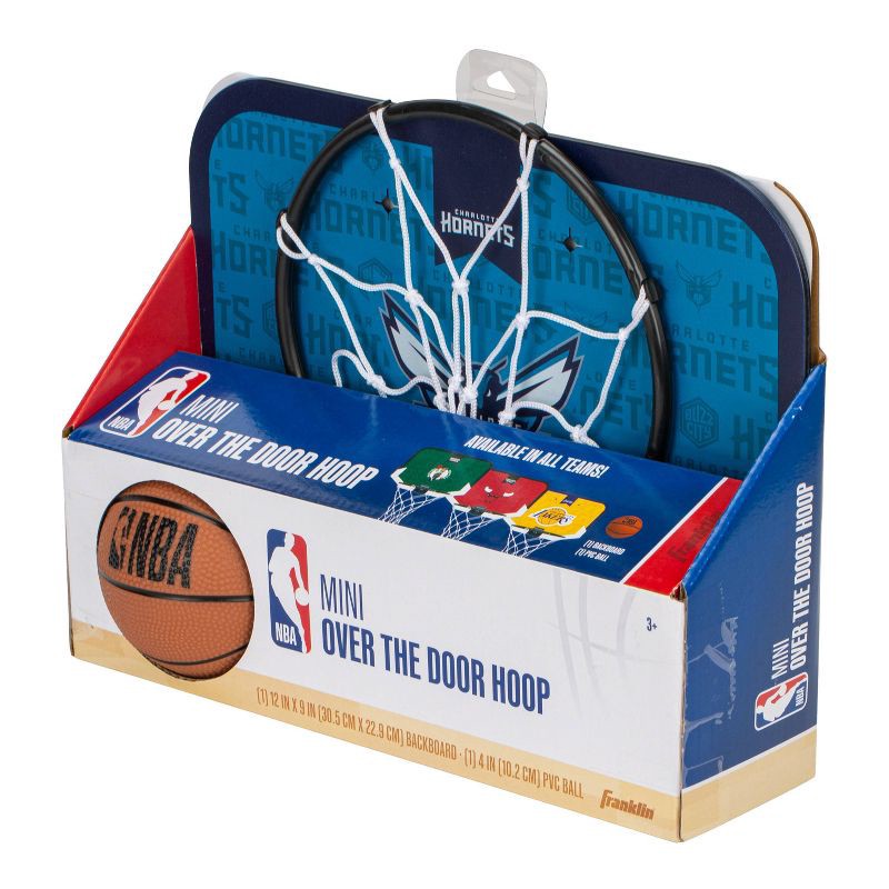 slide 2 of 5, NBA Charlotte Hornets Over The Door Hoop: Toy Basketball Set for Ages 3+, 1 ct