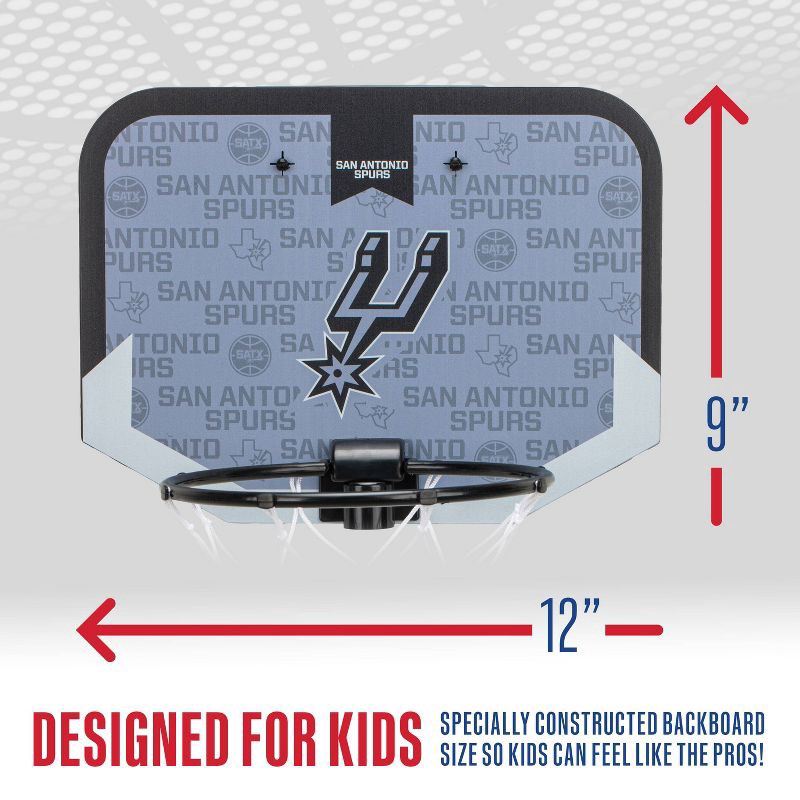 slide 5 of 9, NBA San Antonio Spurs Over The Door Hoop: Toy Basketball Set for Ages 3+, 1 ct