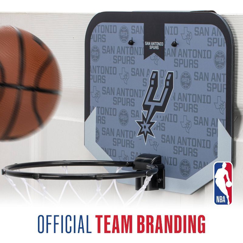 slide 8 of 9, NBA San Antonio Spurs Over The Door Hoop: Toy Basketball Set for Ages 3+, 1 ct