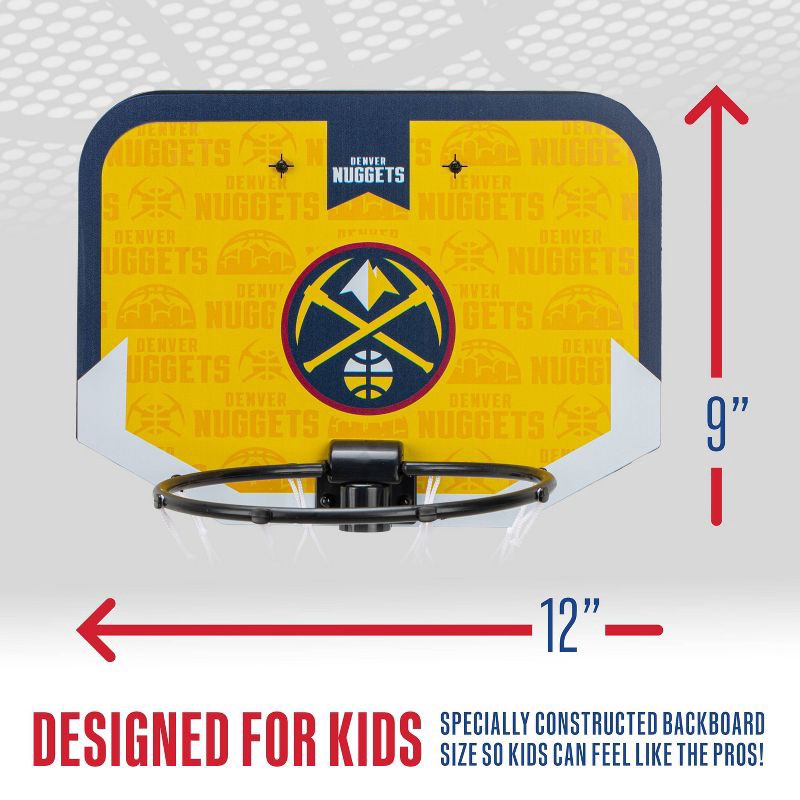 slide 4 of 8, NBA Denver Nuggets Over The Door Hoop: Toy Sports Set for Ages 3+, 1 ct