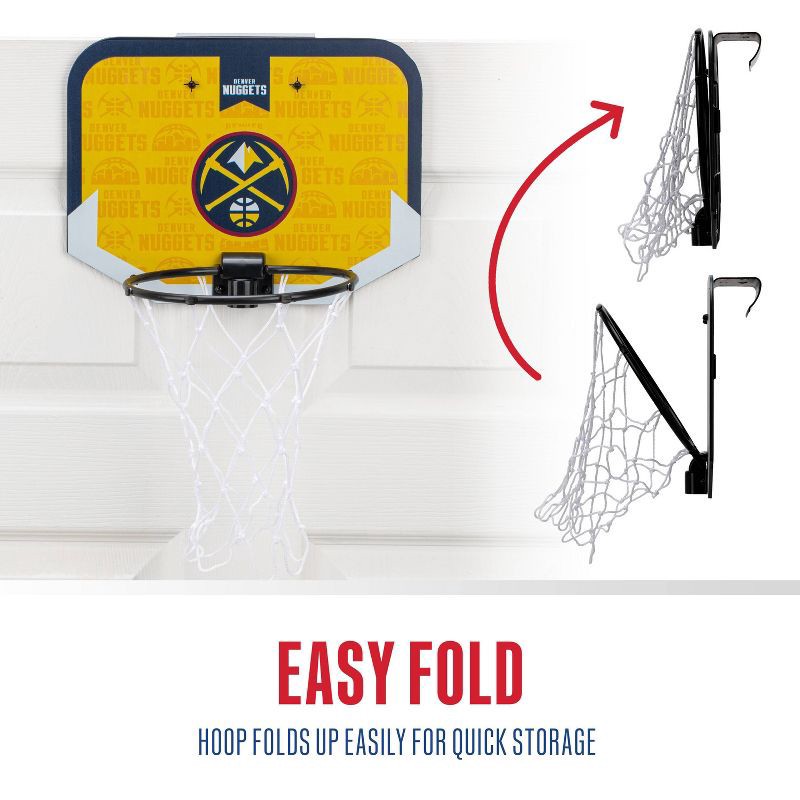 slide 6 of 8, NBA Denver Nuggets Over The Door Hoop: Toy Sports Set for Ages 3+, 1 ct