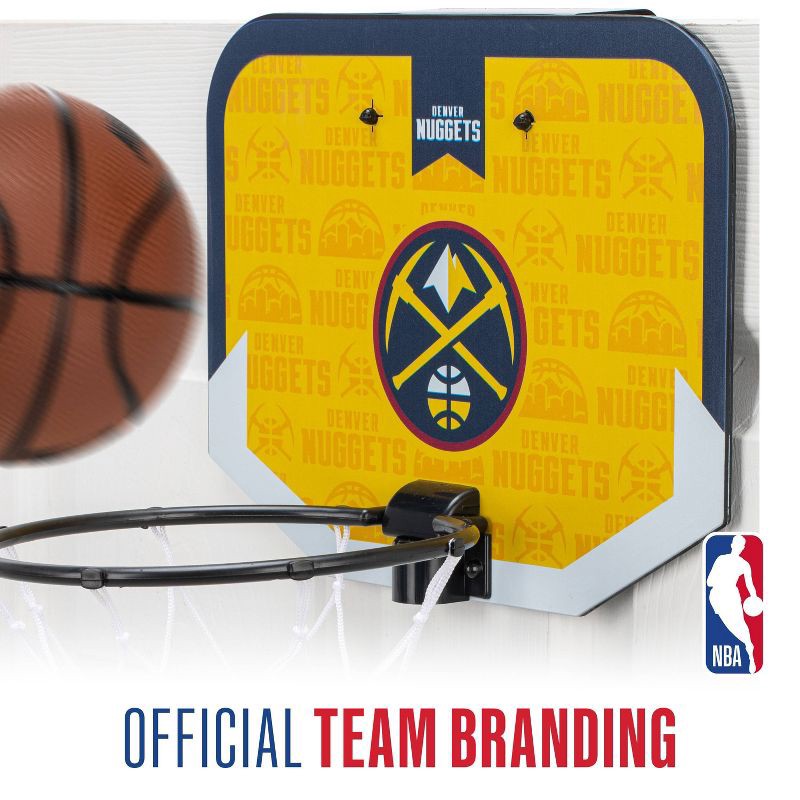 slide 7 of 8, NBA Denver Nuggets Over The Door Hoop: Toy Sports Set for Ages 3+, 1 ct