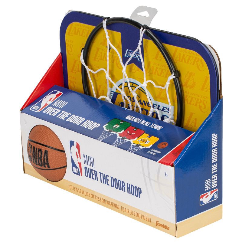 slide 2 of 9, NBA Los Angeles Lakers Over The Door Hoop: Toy Basketball Set for Ages 3+, 1 ct