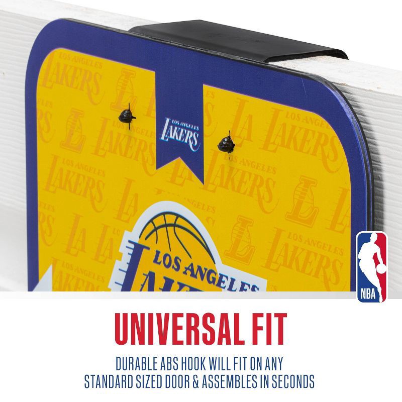 slide 6 of 9, NBA Los Angeles Lakers Over The Door Hoop: Toy Basketball Set for Ages 3+, 1 ct