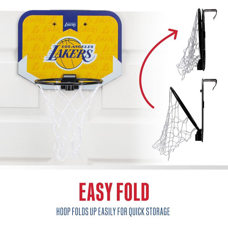 slide 7 of 9, NBA Los Angeles Lakers Over The Door Hoop: Toy Basketball Set for Ages 3+, 1 ct