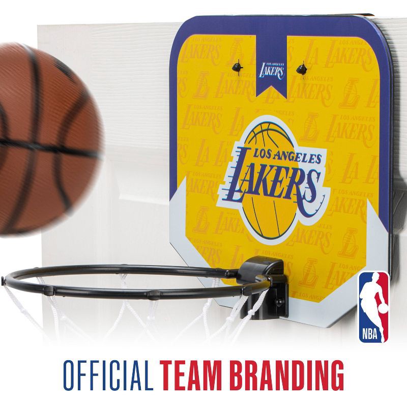 slide 9 of 9, NBA Los Angeles Lakers Over The Door Hoop: Toy Basketball Set for Ages 3+, 1 ct