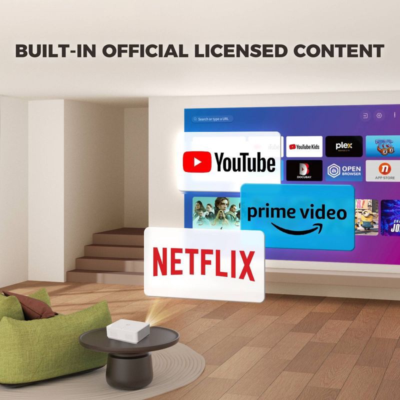 slide 10 of 11, Vankyo Leisure 570D 1080P Projector with Built-In Streaming Content Full HD: Freestanding Adjustable Focus, 1 ct