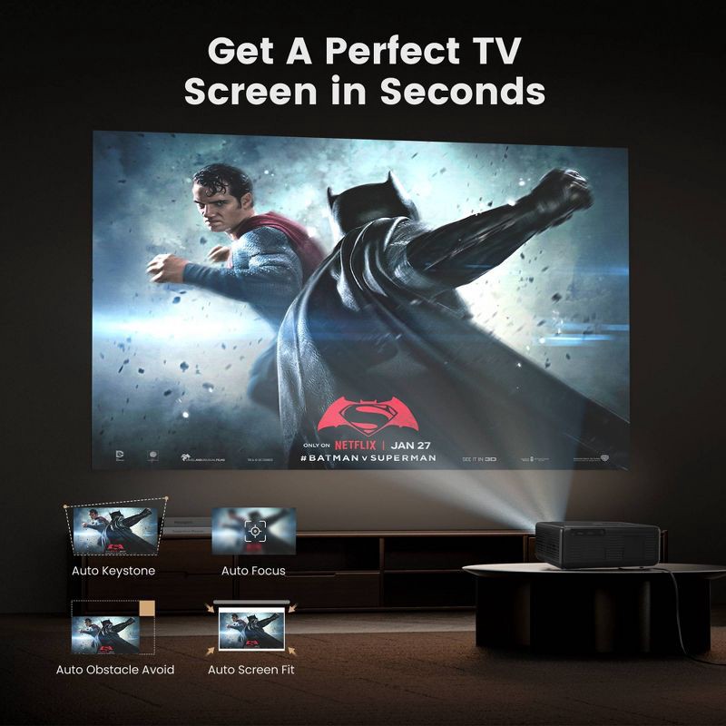 slide 10 of 12, Vankyo V700 Neo 1080P Projector with Google TV and Dolby Audio Full HD: HDMI, 20,000 Hr Bulb, 1 ct