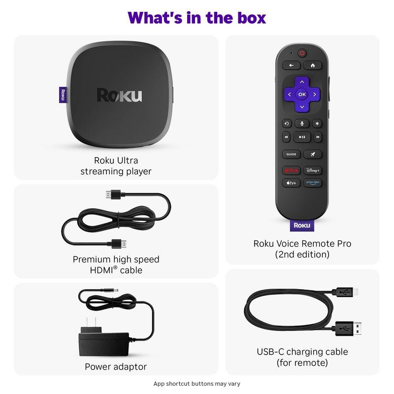 slide 6 of 8, Roku Ultra 2024 Ultimate 4K Streaming Device with HDR10+, Dolby Vision & Atmos Bluetooth & Wi-Fi 6 Voice Remote Pro with Free & Live TV, 1 ct