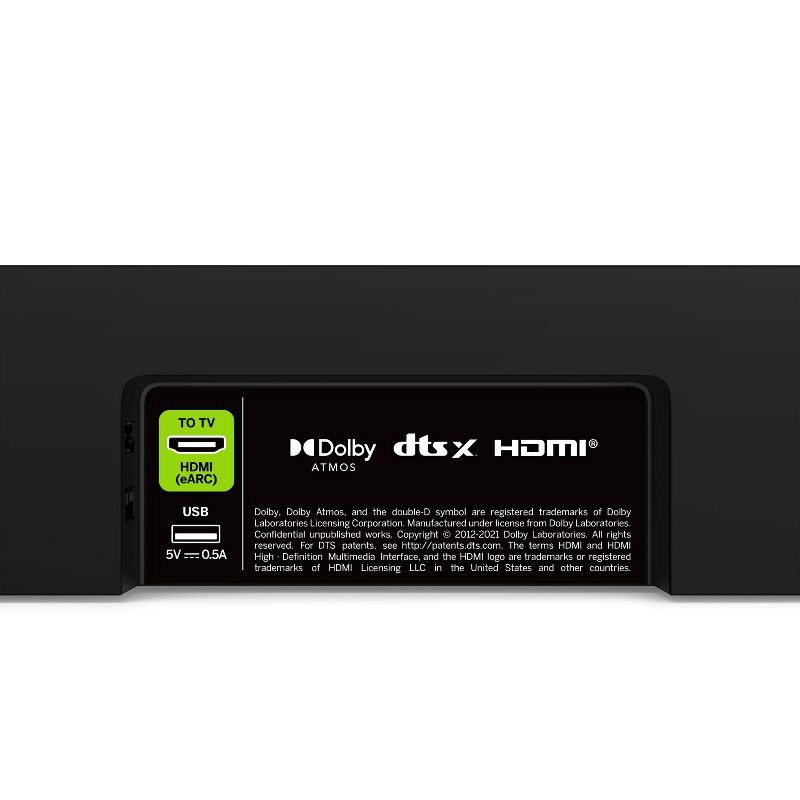 slide 17 of 20, VIZIO 5.1 Soundbar Wireless Subwoofer with Dolby Atmos - (SV510M-08): USB, HDMI, Bluetooth, 1 ct