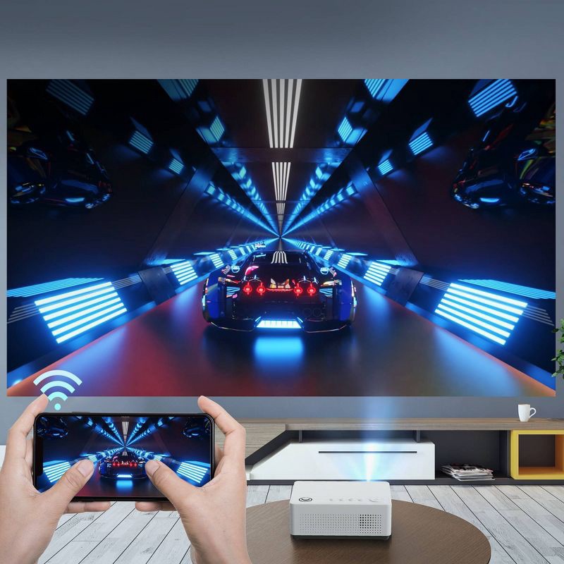 slide 9 of 11, Vankyo Leisure 470W 720P Portable Projector with Wireless Connectivity: Adjustable Focus, HDMI Connection, 20000 Hour Bulb Life, 1 ct