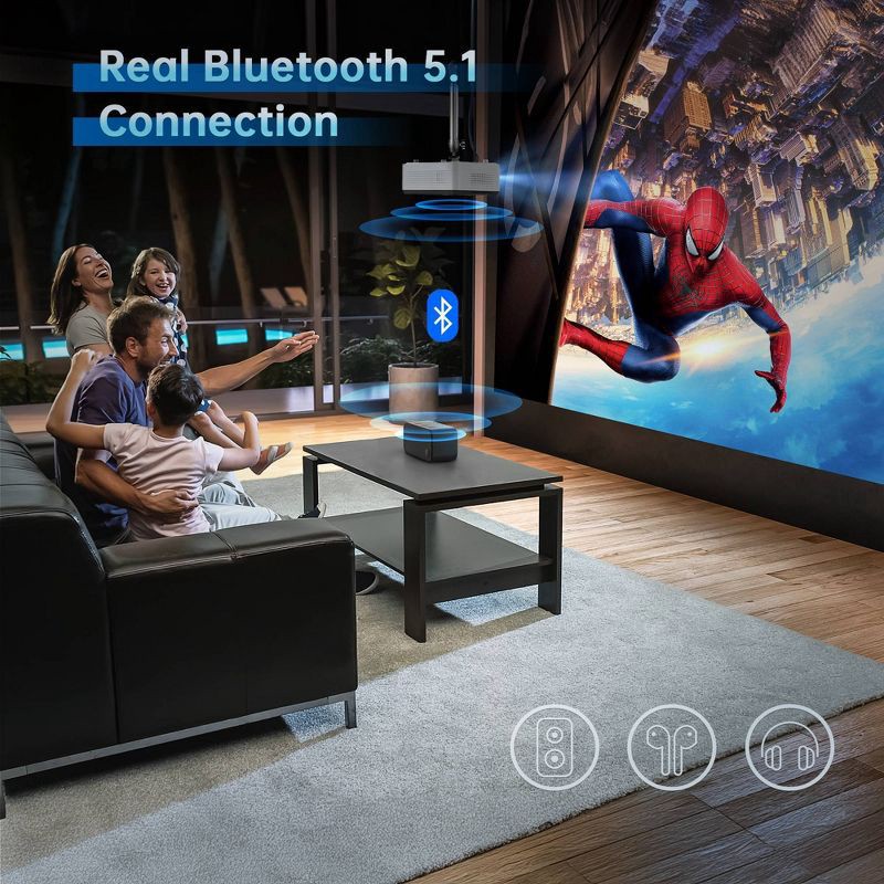 slide 11 of 11, Vankyo Leisure 470W 720P Portable Projector with Wireless Connectivity: Adjustable Focus, HDMI Connection, 20000 Hour Bulb Life, 1 ct