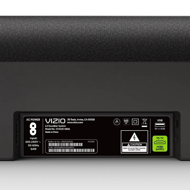 slide 17 of 18, VIZIO 2.1 All-in-one Soundbar w/ Dolby Atmos - (SV210D-08), 1 ct