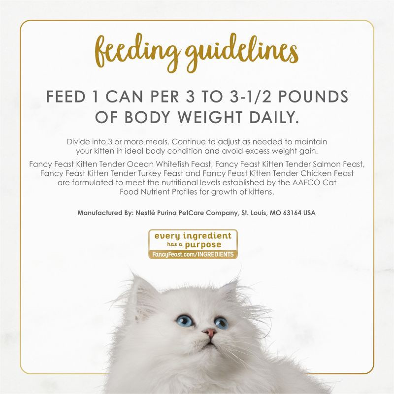 slide 11 of 12, Purina Fancy Feast Tender Seafood, Turkey, Chicken and Salmon Flavor Variety Pack Wet Cat Food - 4.5lbs/24pk, 4.5 lb, 24 ct