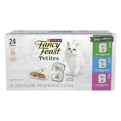 Purina Fancy Feast Gourmet Rice, Chicken, Seafood and Salmon Flavor Gravy Collection Variety Pack Wet Cat Food - 12pk