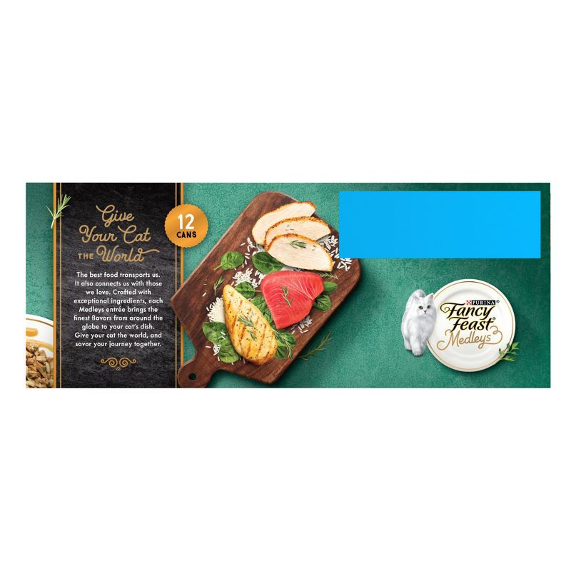 slide 2 of 11, Purina Fancy Feast Medleys Tuscany Chicken, Turkey and Tuna Flavor Variety Pack Wet Cat Food - 2.25lbs/12pk, 2.25 lb, 12 ct