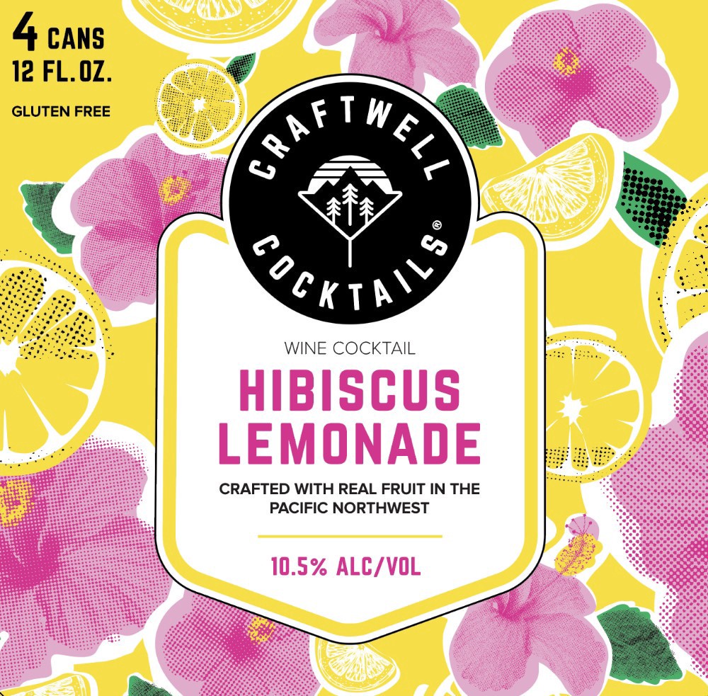 slide 2 of 3, Craftwell Cocktails® Hibiscus Lemonade Cans, 4 ct; 12 fl oz