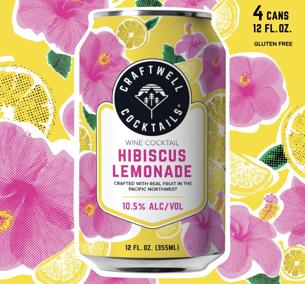 slide 3 of 3, Craftwell Cocktails® Hibiscus Lemonade Cans, 4 ct; 12 fl oz