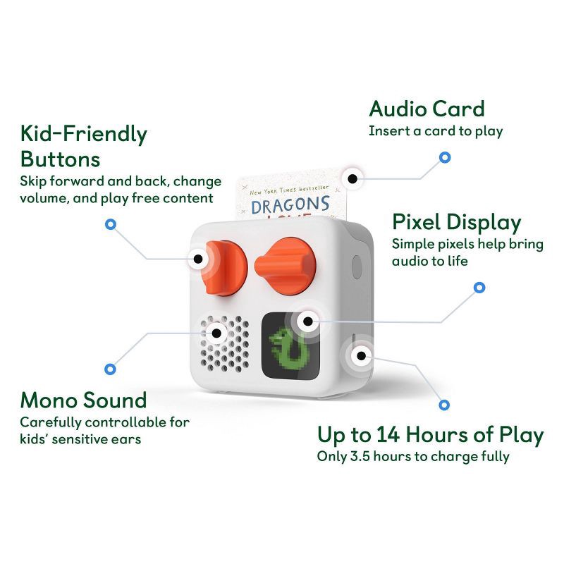 slide 5 of 5, Yoto Dragons Love Tacos Audio Card: Learning System Software for Preschool & Kindergarten, Compatible with Yoto Player, 1 ct