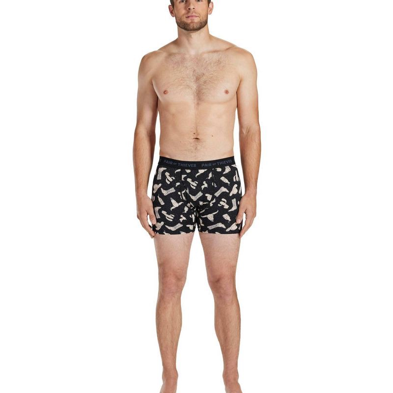 slide 3 of 9, Pair of Thieves Men's Cowboy Super Fit Boxer Briefs 2pk - Black S: Tagless, Full Waistband Elastic, Flat Seams, Knit Fabric, 2 ct