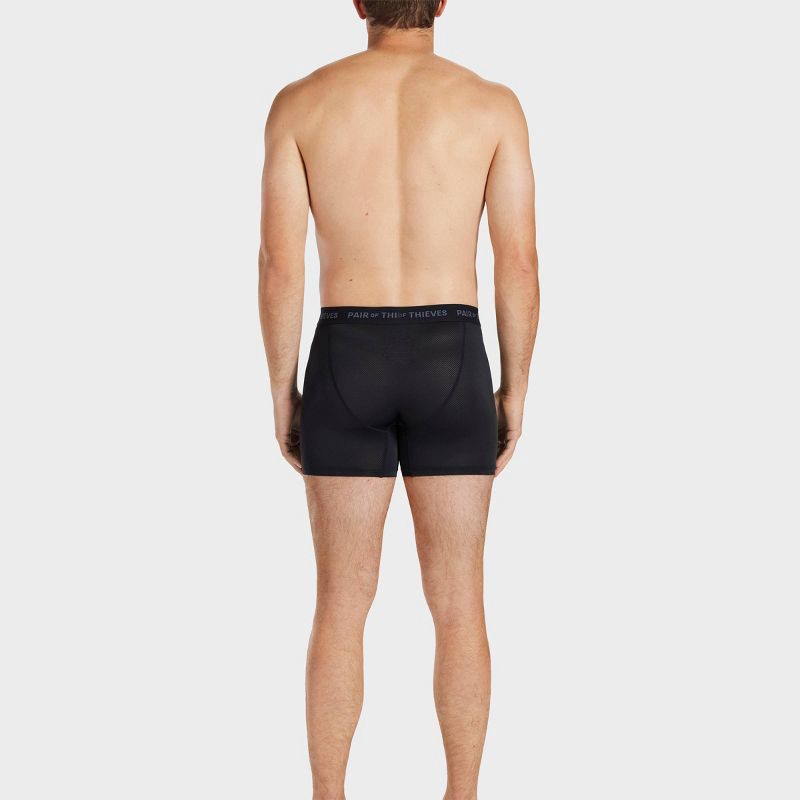 slide 9 of 9, Pair of Thieves Men's Cowboy Super Fit Boxer Briefs 2pk - Black M: Tagless, Full Waistband Elastic, Flat Seams, Medium Size, 2 ct