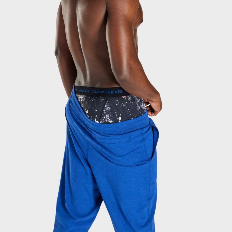 slide 5 of 10, Pair of Thieves Men's Super Fit Boxer Briefs 2pk - Black/Abstract S: Tagless, Flat Seams, Knit Fabric, 2 ct