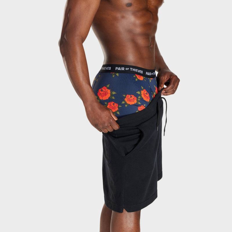 slide 6 of 8, Pair of Thieves Men's Floral Super Fit Boxer Briefs 2pk - Multi L: Tagless, Full Waistband Elastic, Knit, 2 ct