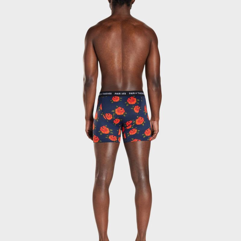 slide 8 of 8, Pair of Thieves Men's Floral Super Fit Boxer Briefs 2pk - Multi XL: Tagless, Knit, Full Waistband Elastic, 2 ct