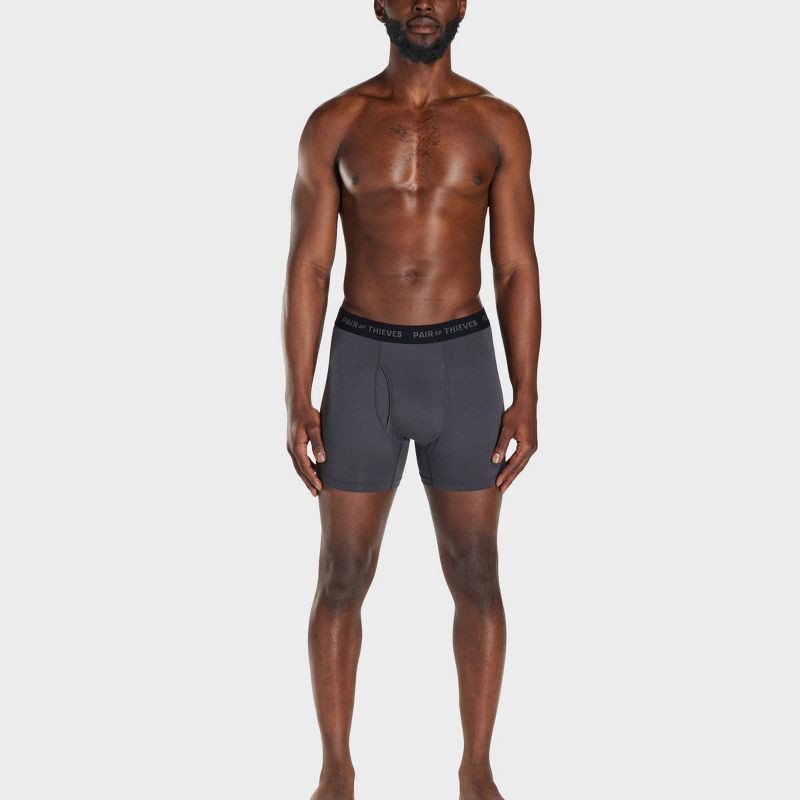 slide 8 of 10, Pair of Thieves Men's Neon Super Fit Boxer Briefs 2pk - Neon S: Tagless, Geometric Pattern, Knit Fabric, 2 ct