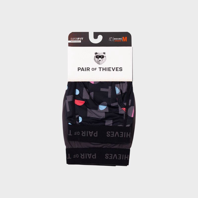 slide 2 of 10, Pair of Thieves Men's Neon Super Fit Boxer Briefs 2pk - Neon M: Tagless, Full Waistband Elastic, Flat Seams, 2 ct