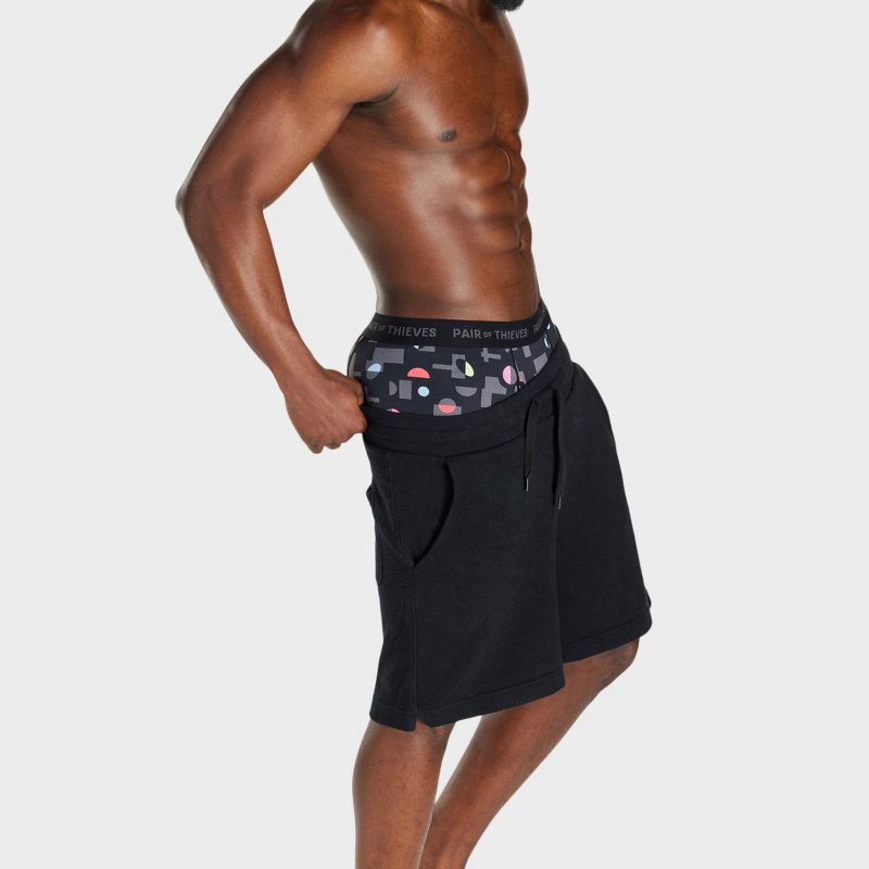 slide 3 of 10, Pair of Thieves Men's Neon Super Fit Boxer Briefs 2pk - Neon L: Tagless, Geometric Pattern, Knit Fabric, 2 ct