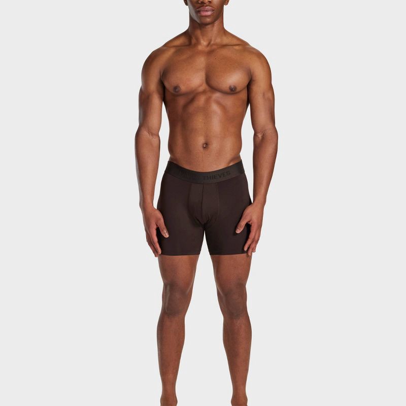 slide 7 of 10, Pair of Thieves Men's Hustle Boxer Briefs 2pk - Green/Black L: Tagless, Full Waistband Elastic, Flat Seams, 2 ct