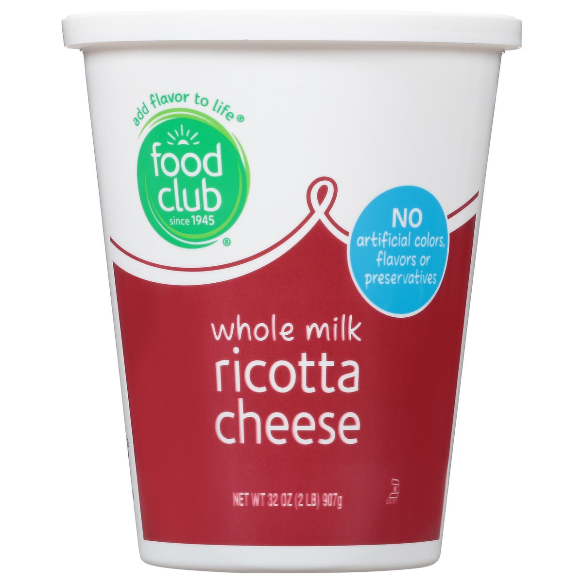 slide 5 of 14, Food Club Whole Milk Ricotta Cheese 32 oz, 32 oz