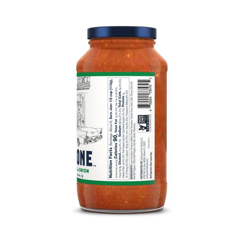 slide 2 of 3, Carbone Peppers & Onions Sauce - 24oz, 24 oz