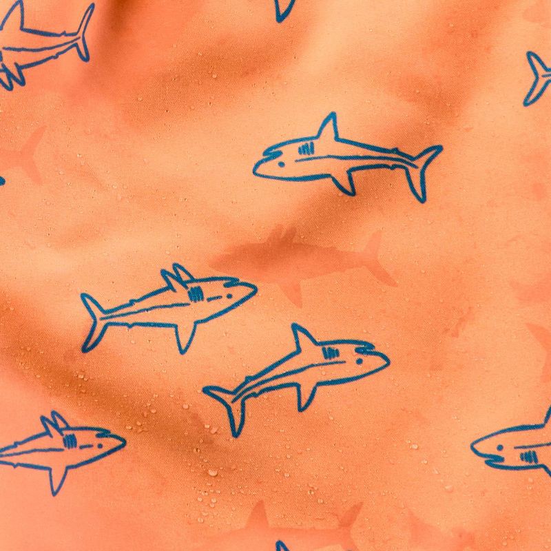 slide 4 of 4, Baby Boys' Water Reactive Shark Swim Shorts - Cat & Jack™ Orange 18M, 1 ct