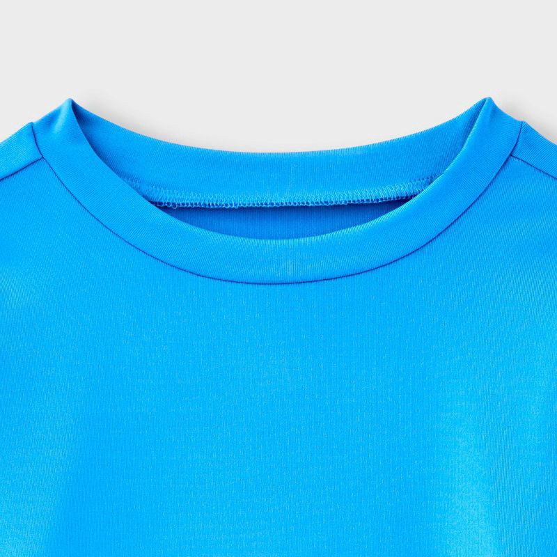 slide 3 of 3, Baby Long Sleeve Solid Rash Guard Top - Cat & Jack™ Blue 12M: UPF 50+ Swimwear, Fit, 1 ct