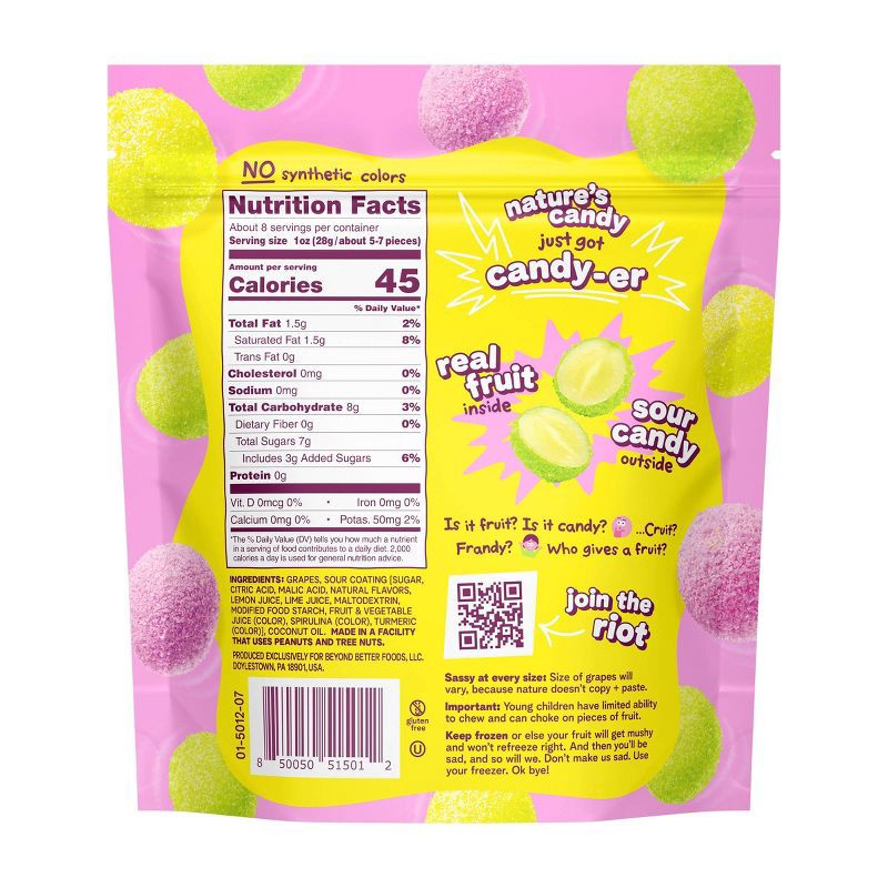 slide 2 of 5, Fruit Riot Frozen Sour Mixed Candy Grapes - 8oz, 8 oz