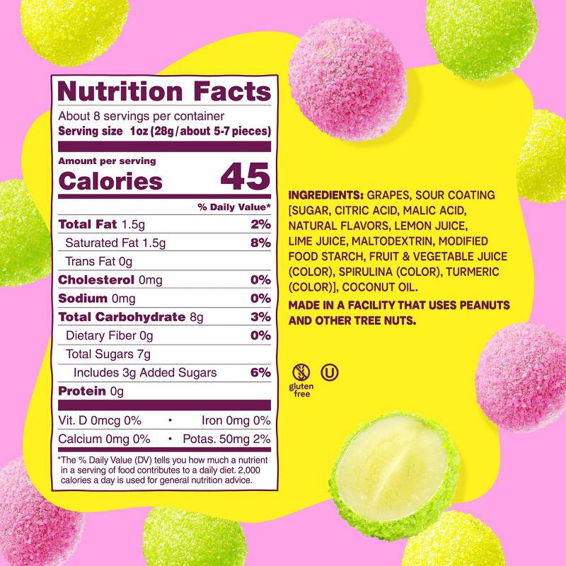 slide 4 of 5, Fruit Riot Frozen Sour Mixed Candy Grapes - 8oz, 8 oz