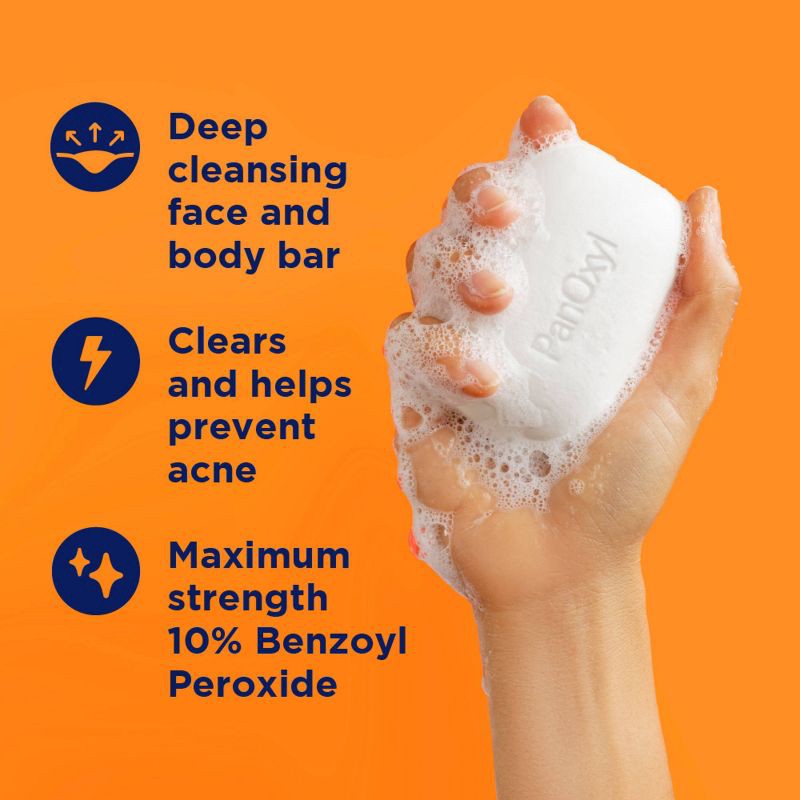 slide 7 of 11, PanOxyl 10% Benzyol Peroxide Acne Cleansing Bar - 1.5oz, 1.5 oz